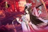 墨香情油纸伞吹笛女角色国风原画
