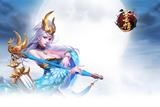 墨香情孔雀蓝武器女角色国风原画立绘